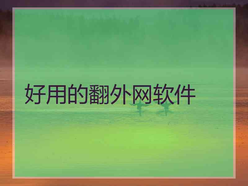好用的翻外网软件