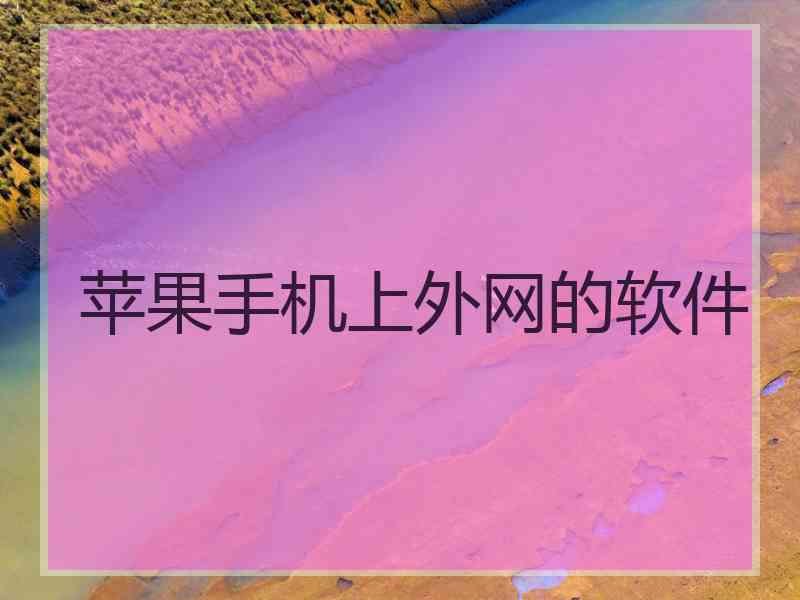 苹果手机上外网的软件