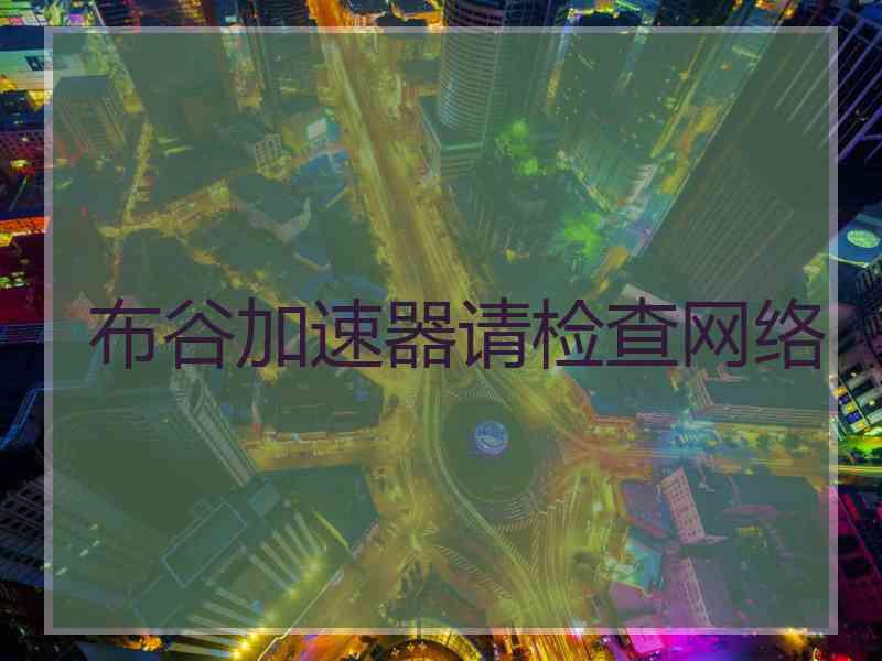 布谷加速器请检查网络