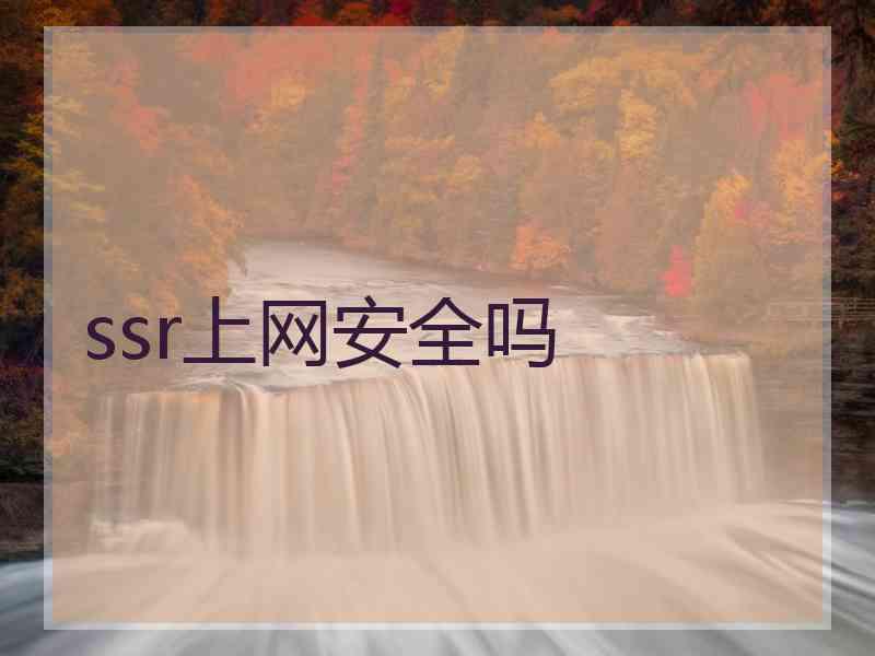 ssr上网安全吗