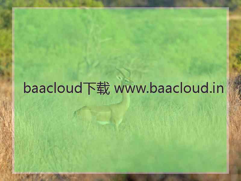 baacloud下载 www.baacloud.in