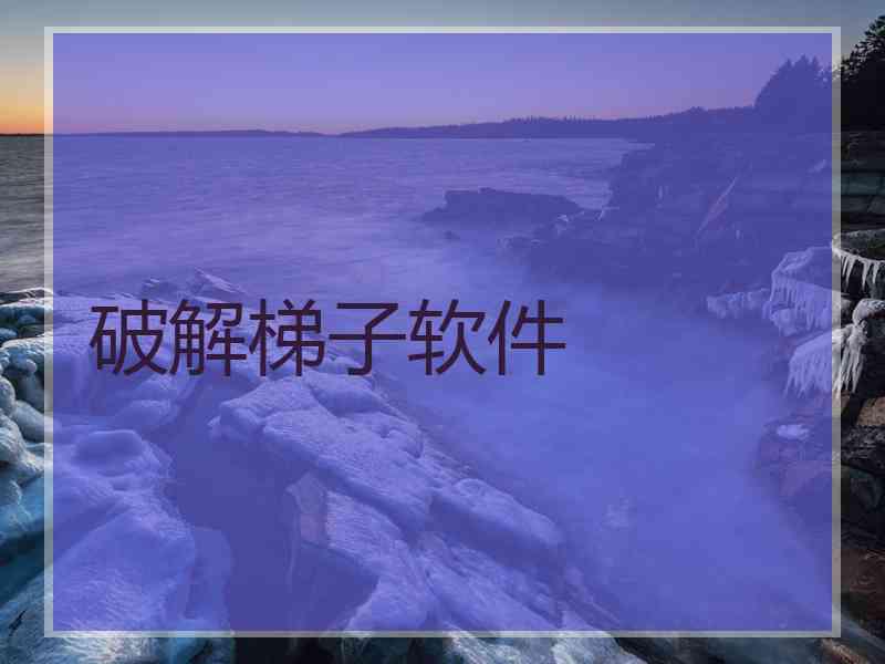破解梯子软件