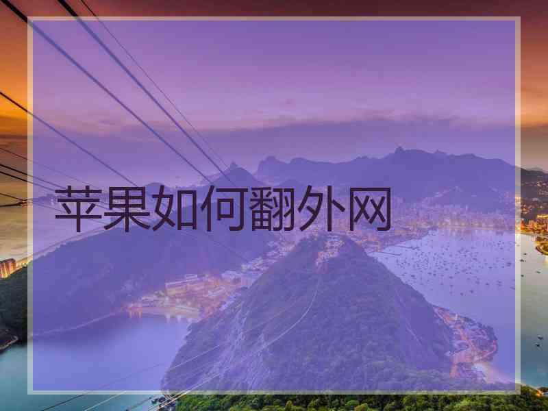 苹果如何翻外网