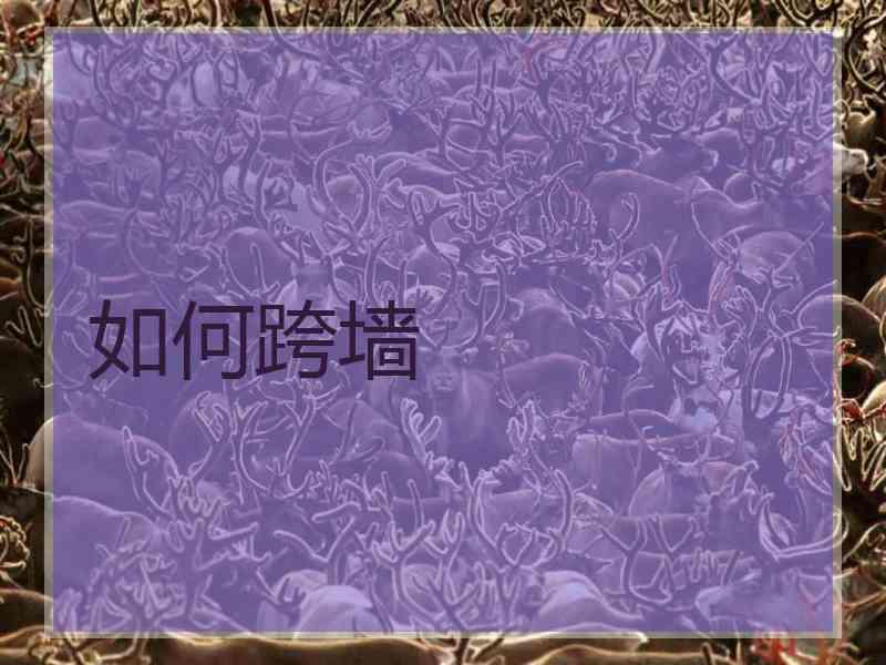 如何跨墙